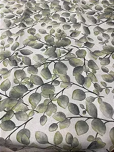 Toalha de Mesa Retangular Impermeável Acqua Eucaliptos - 1,60m x 2,20m Auguri Casa