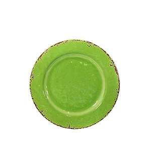 Prato de Sobremesa Melamina Verde - 22cm