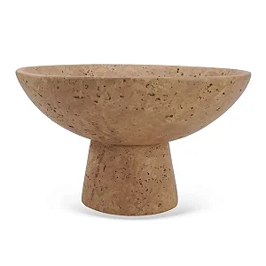 Centro de Mesa Estilo Travertino Bege - 17cm x 10cm