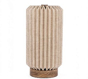 Luminaria em Linho e Madeira - 42cm x 16cm