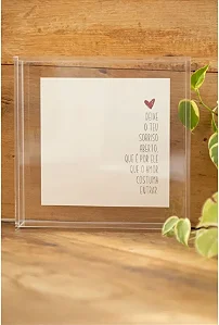 Quadro Acrilico Sorriso Aberto 20cm x 20cm