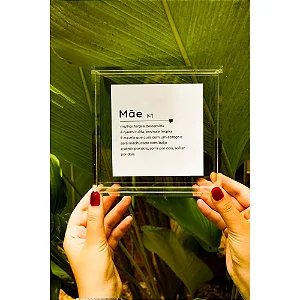 Quadro Acrilico Mãe - 15cm x 15cm