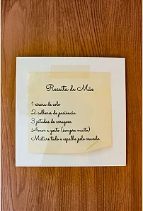 Azulejo Decorativo Receita de Mãe - 10cm x 15cm