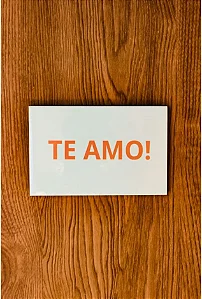 Azulejo Decorativo Te amo! - 10cm x 15cm