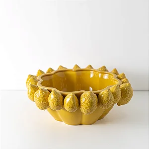Centro de Mesa em Cerâmica Limone - 32cm x 12,5cm