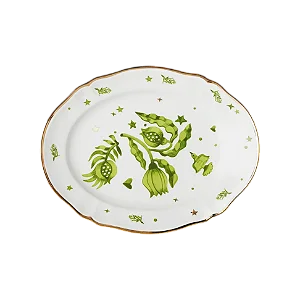 Travessa Oval Floral Verde Bitossi - 34cm