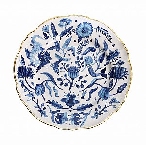 Prato Raso Over Blu Azul Bitossi - 26,5cm