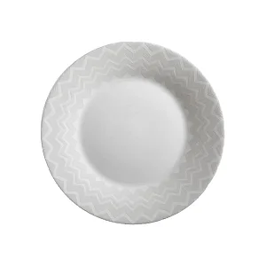 Conjunto 2 Pratos Rasos Zig Zag Branco Missoni - 27,5cm