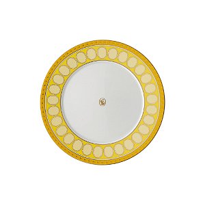 Prato Sobremesa Swarovski Signum Amarelo - Rosenthal 23cm