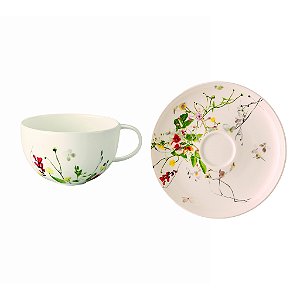 Xicara Chá com Pires Fleur Sauvage Rosenthal - 250ml
