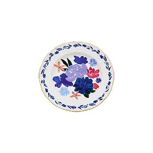 Prato Sobremesa "Dipinto Bouquet" Azul Bitossi - 21cm