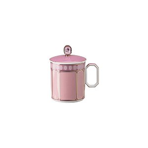 Caneca com Tampa Swarovski Signum Rosa - Rosenthal - 390ml