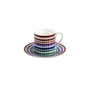 Conjunto com 2 Xicaras de Café com Pires Missoni Waves