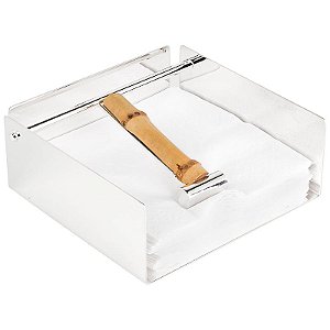 Porta Guardanapo de Prata com Bambu Grande - Shefield Plate