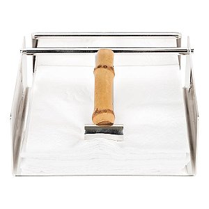 Porta Guardanapo de Prata com Bambu Pequeno - Shefield Plate