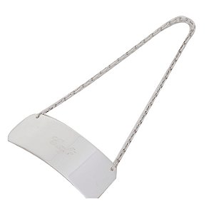Placa com Corrente em Prata Café - Shefield Plate