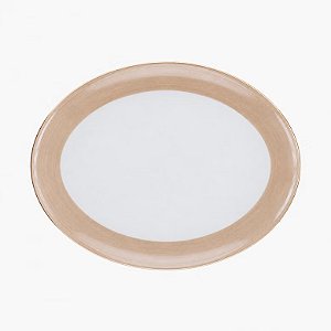 Travessa Paint Porcelana Bege M 32cm x 25cm - Mameg