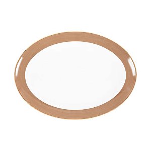 Travessa Paint Porcelana Bege G 40cm x 29cm - Mameg