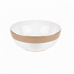 Saladeira Porcelana Paint Bege  25cm - Mameg
