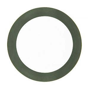 Prato Raso Porcelana Paint Verde Escuro 28cm - Mameg