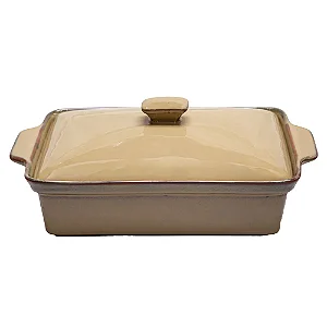 Caçarola Bege Em Cerâmica - 34Cm