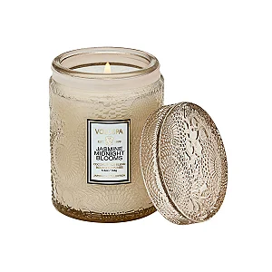 Mini Vela Pote de Vidro Relevo Jasmine Midnight Blooms 50h - Voluspa