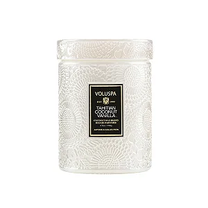 Mini Vela Pote de Vidro Relevo Tahitian Coconut Vanilla 50h - Voluspa