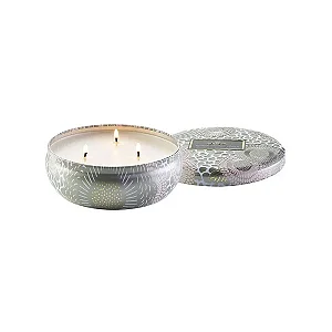 Vela Lata 3 Pavios Relevo Tahitian Coconut Vanilla 60h - Voluspa