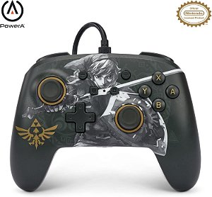 Controle com fio - Power A - para Nintendo Switch - Zelda Battle-Ready Link