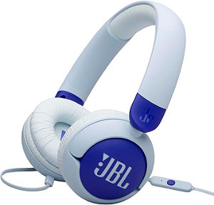Fone de Ouvido JBL Junior 320 Infantil - Com Fio, Microfone Integrado - Azul