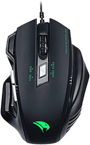 Mouse Gamer Viper PRO 3.600 DPI PYTHON - 410 PRETO/VERDE Bivolt
