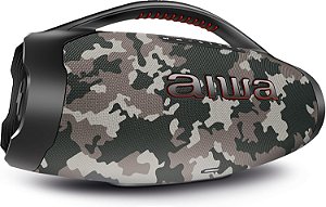 Caixa de Som Boombox Plus AIWA BBS-01-BG 200W BT 30H IP66 USB Cinza