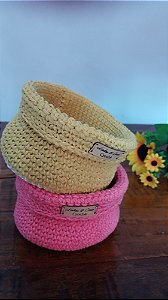 Cestinhos multiuso de crochê