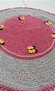 Tapete redondo ciranda das borboletas