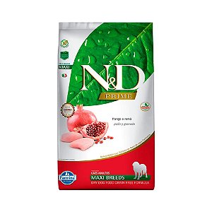 Ração Farmina N&D Prime Cães Adultos de Raças Grandes Frango e Romã - 10,1kg