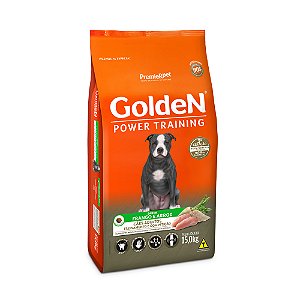 Ração Golden Power Training para Cães Adultos Sabor Frango e Arroz - 15kg