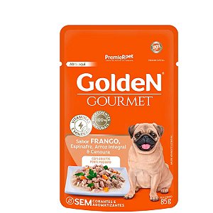 Ração Úmida Golden Gourmet para Cães Adultos de Porte Pequeno Sabor Frango 85g