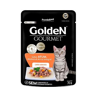 Ração Úmida Golden Gourmet para Gatos Adultos Sabor Atum 70g