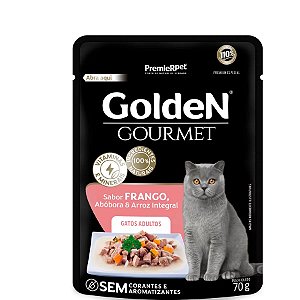 Ração Úmida Golden Gourmet para Gatos Adultos Sabor Frango 70g