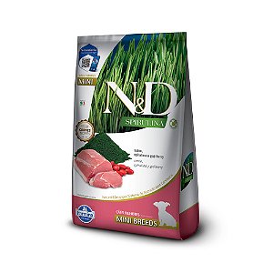 Ração Farmina N&D Spirulina para Cães Filhotes de Porte Mini Sabor Suíno, Spirulina e Goji Berry