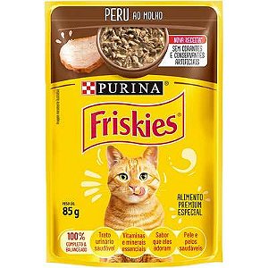 Ração Úmida Friskies Sachê para Gatos Adultos Sabor Peru ao Molho - 85g