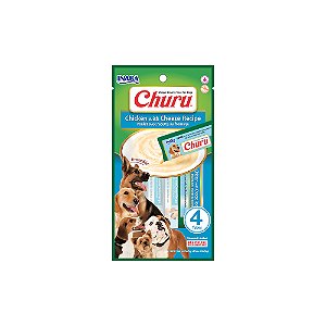 Purê Churu Dog Sabor Frango com Queijo para Cães 56g