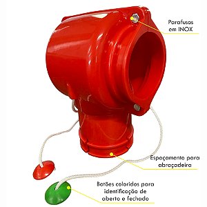 TEE DESCIDA RAÇÃO 75X75MM COM FECHAMENTO