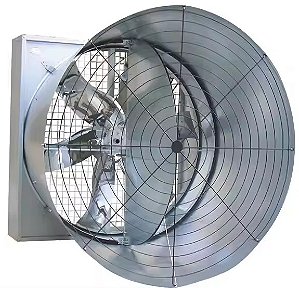 EXAUSTOR INDUSTRIAL AXIAL QUADRADO BUTTERFLY CONE 50' (1M) MOTOR WEG 1,0CV