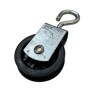 ROLDANA AVICOLA DE NYLON INJETADA 250KG 55MM C/ GANCHO
