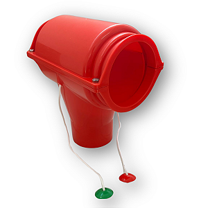 TEE DESCIDA LINHA RAÇÃO C/FECHAMENTO P/TUBO 100MM - 100X100MM VERMELHO