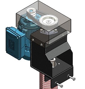 TRANSPORTADOR HELICOIDAL 4' (100MM) MOTOR WEG 2CV TRIFASICO C/10M MANGUEIRA LARANJA