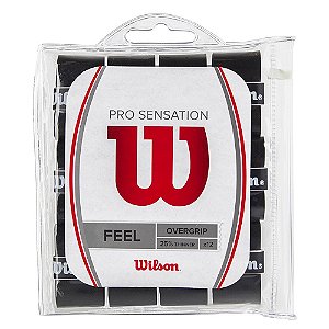 Overgrip Wilson Pro Sensation Pack com 12 Unidades - Preto
