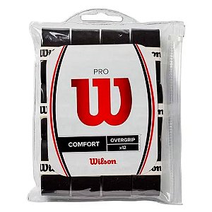 Overgrip Wilson Pro Pack com 12 unidades - Preto