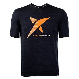 Camiseta Drop Shot Game 2.0 Masculina - Preta/Laranja